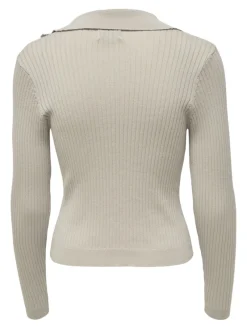 Only Pullover & Sweatshirts*ONLNIMONE LS LIFE POLO PULLOVER CC KNT pumice stone