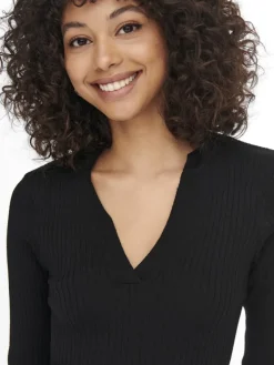 Only Pullover & Sweatshirts*ONLNIMONE LS LIFE POLO PULLOVER CC KNT Black