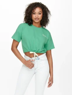 Only Shirts*ONLNISSI S/S O-NECK SWT marine green