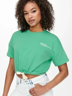 Only Shirts*ONLNISSI S/S O-NECK SWT marine green