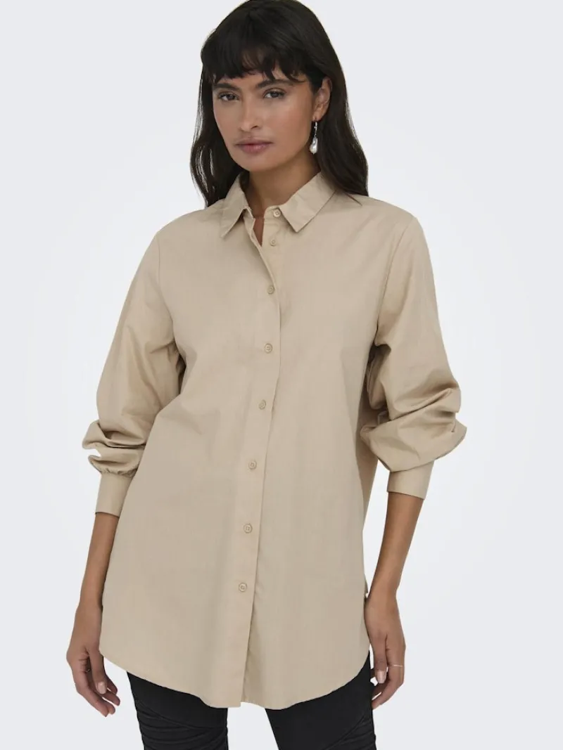 Only Blusen*ONLNORA NEW L/S SHIRT WVN NOOS Nomad