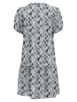 Only Kleider*ONLNOVA LIFE VIS S/S THEA DRESS WVN Faded Denim-414 Isla