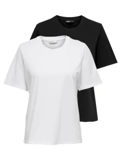Only Shirts|Multipacks*ONL LIFE S/S TOP NOOS 2 PACK Black