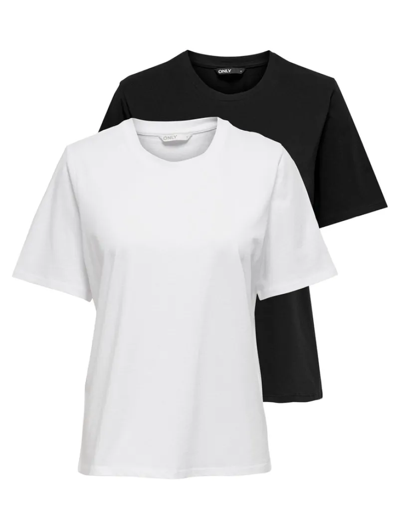 Only Shirts|Multipacks*ONL LIFE S/S TOP NOOS 2 PACK Black