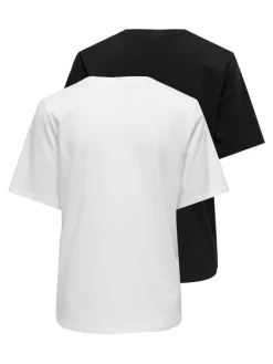 Only Shirts|Multipacks*ONL LIFE S/S TOP NOOS 2 PACK Black