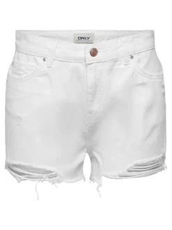 Only Shorts*ONLPACY HW DNM SHORTS NOOS white
