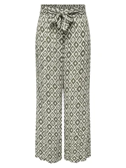 Only Hosen*ONLPAKJA LIFE AOP BELT PANTS WVN NOOS Balsam Green