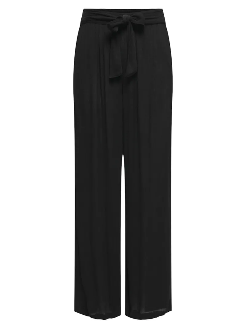 Only Hosen*ONLPAKJA LIFE AOP BELT PANTS WVN NOOS Black