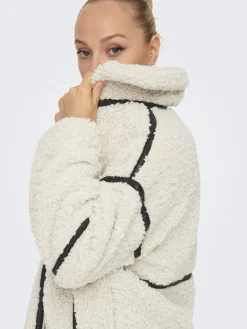 Only Jacken*ONLPARIS TEDDY JACKET LIFE OTW CS white sand