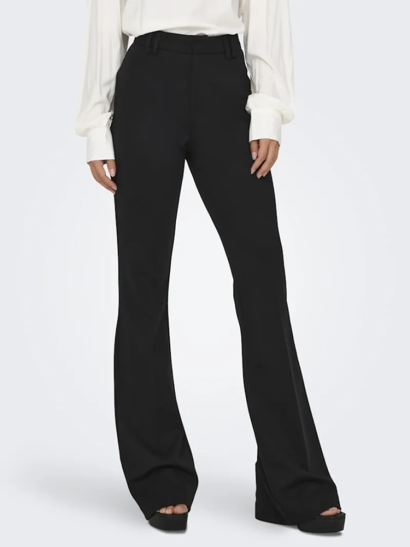 Only Hosen*ONLPEACH MW FLARED PANT TLR NOOS Black