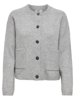 Only Pullover & Sweatshirts*ONLPIEMONTE L/S CARDIGAN KNT NOOS Light Grey Melange
