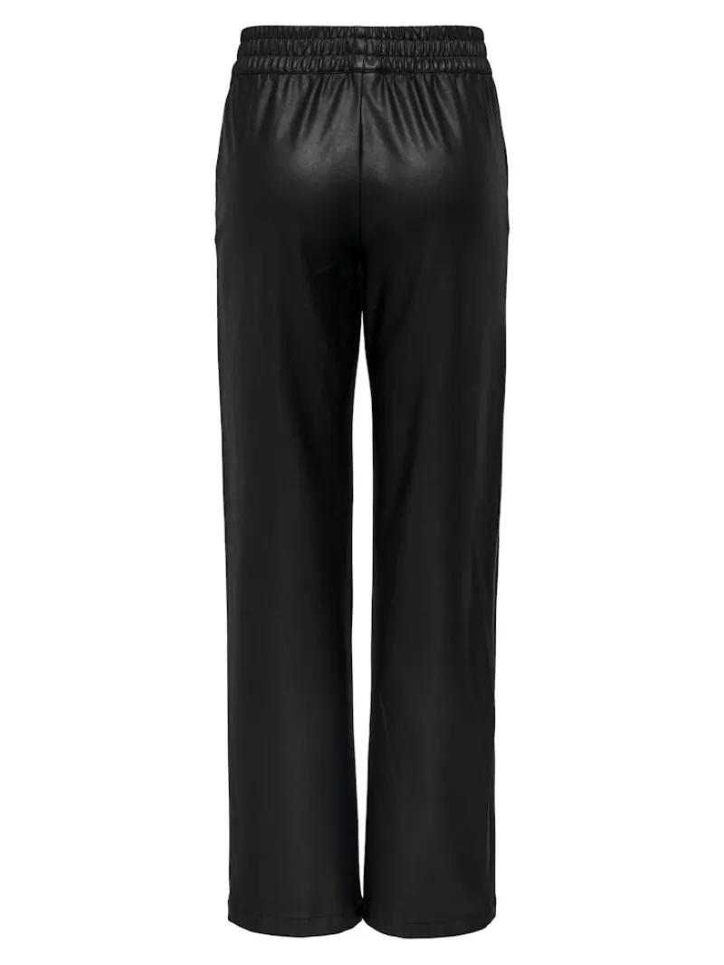 Only Hosen*ONLPOPSTAR LIFE MW WIDE COATED PNT NOOS Black