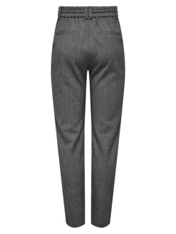 Only Hosen*ONLPOPTRASH-ELISE EASY MELANGE PANT NOOS Dark Grey Melange