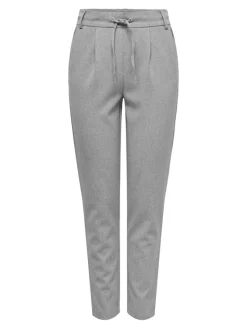 Only Hosen*ONLPOPTRASH-ELISE EASY MELANGE PANT NOOS Light Grey Melange