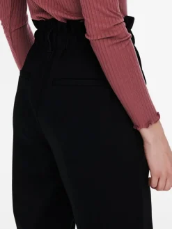 Only Hosen*ONLPOPTRASH-OVA LIFE HW ANK CRT PNT Black