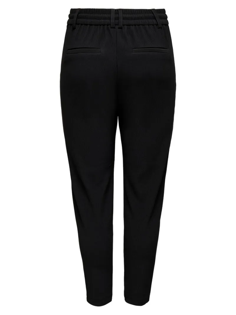 Only Hosen*ONLPOPTRASH-SALLY EASY MW RIB PNT NOOS Black