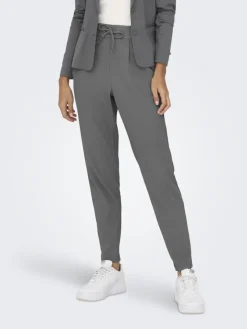 Only Hosen*ONLPOPTRASH-SALLY EASY MW RIB PNT NOOS dunkelgrau2