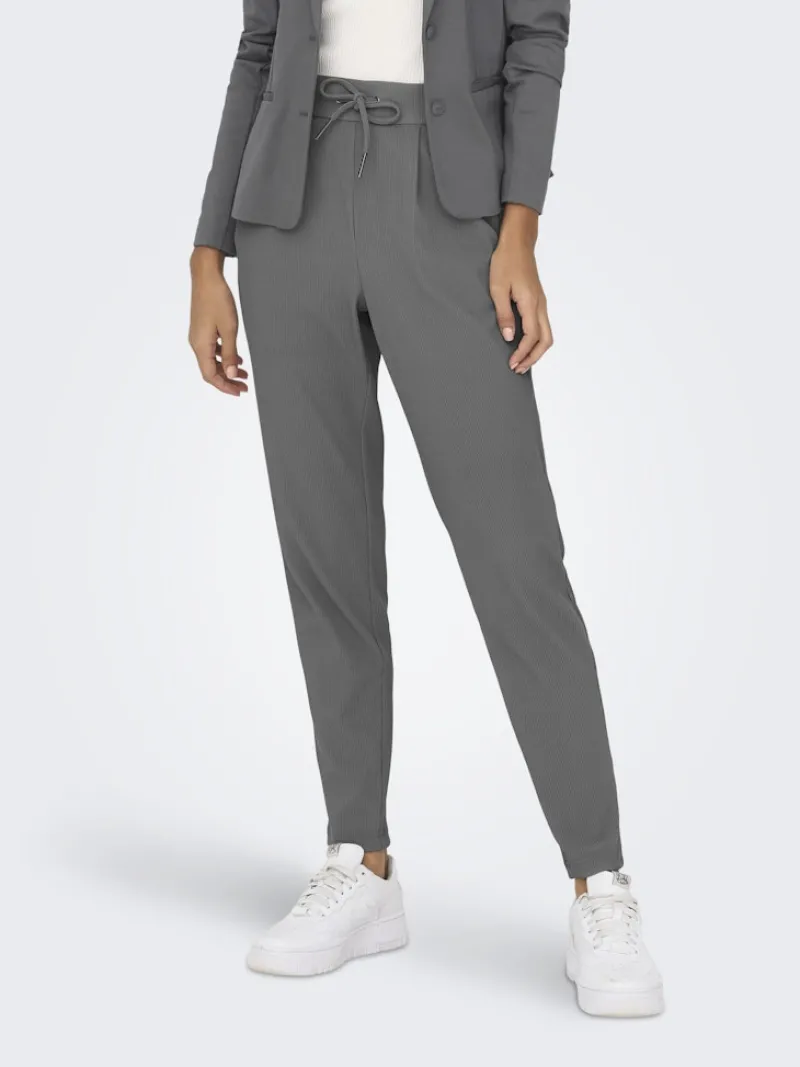 Only Hosen*ONLPOPTRASH-SALLY EASY MW RIB PNT NOOS dunkelgrau2
