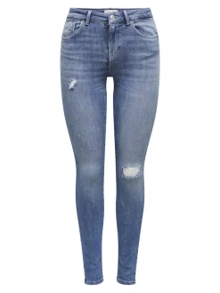 Only Jeans*ONLPOWER MID SK PUSH DT DNM REA264 NOOS Medium Blue Denim