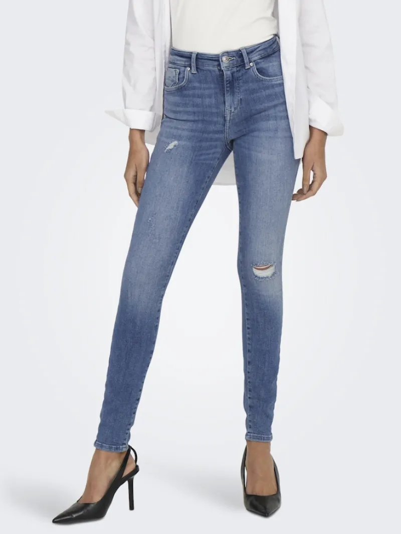 Only Jeans*ONLPOWER MID SK PUSH DT DNM REA264 NOOS Medium Blue Denim