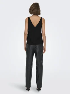 Only Shirts*ONLQUEEN S/L V-NECK GLITTER TOP JRS black2