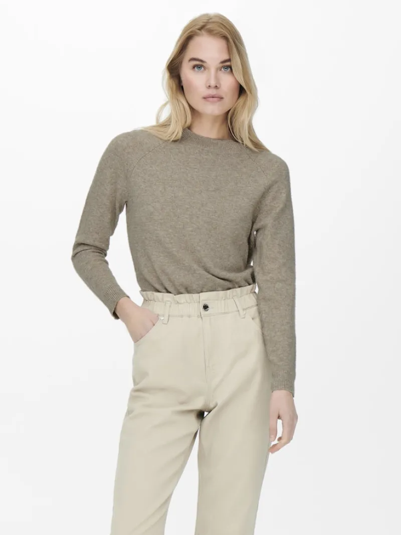 Only Pullover & Sweatshirts*ONLRICA LIFE L/S PULLOVER KNT NOOS Beige