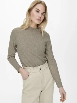 Only Pullover & Sweatshirts*ONLRICA LIFE L/S PULLOVER KNT NOOS Beige