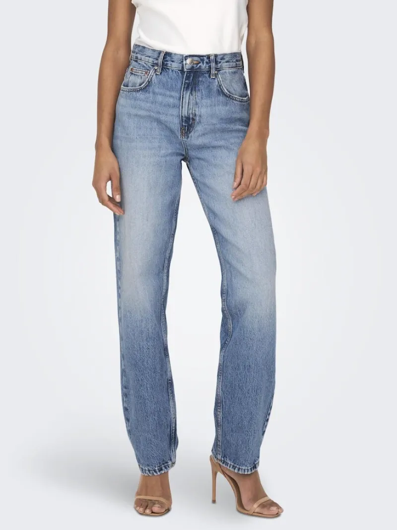 Only Jeans*ONLROBYN MW STR LO AK DNM DOT536 NOOS Medium Blue Denim