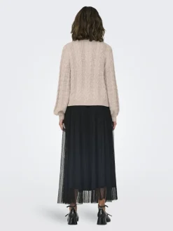 Only Pullover & Sweatshirts*ONLRUBINA LIFE LS CABLE O-NECK KNT NOOS Mocha Meringue
