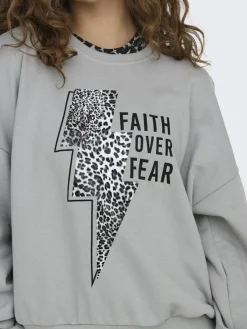 Only Pullover & Sweatshirts*ONLRUNA L/S O-NECK BOX CC SWT ultimate grey