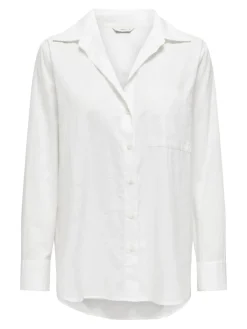 Only Blusen*ONLSALINA L/S SHIRT WVN NOOS Cloud Dancer