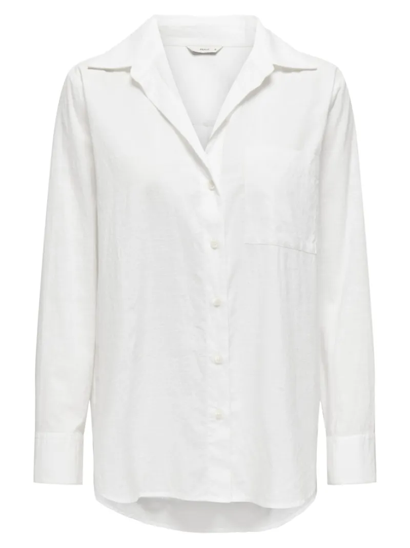 Only Blusen*ONLSALINA L/S SHIRT WVN NOOS Cloud Dancer