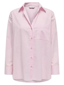 Only Blusen*ONLSALINA L/S SHIRT WVN NOOS pink lady