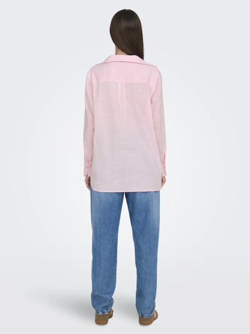 Only Blusen*ONLSALINA L/S SHIRT WVN NOOS pink lady