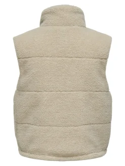 Only Westen*ONLSANDRA LIFETEDDY WAISTCOAT ZIP CS OTW pumice stone