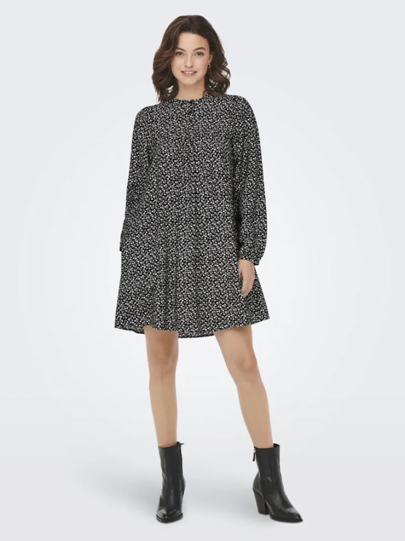 Only Kleider*ONLSANDY LIFE L/S DRESS PTM Black 2