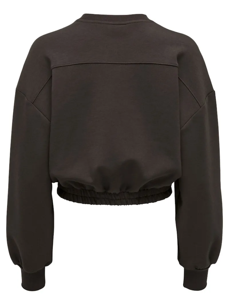 Only Pullover & Sweatshirts*ONLSCARLETT L/S CROPPED O-NECK SWT Hot Fudge