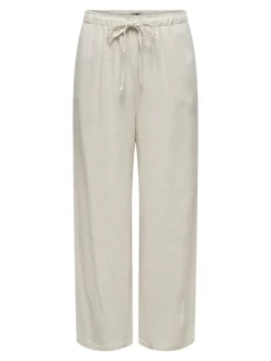 Only Hosen*ONLSIESTA MW PULL-UP LINEN BL PNT NOOS moonbeam