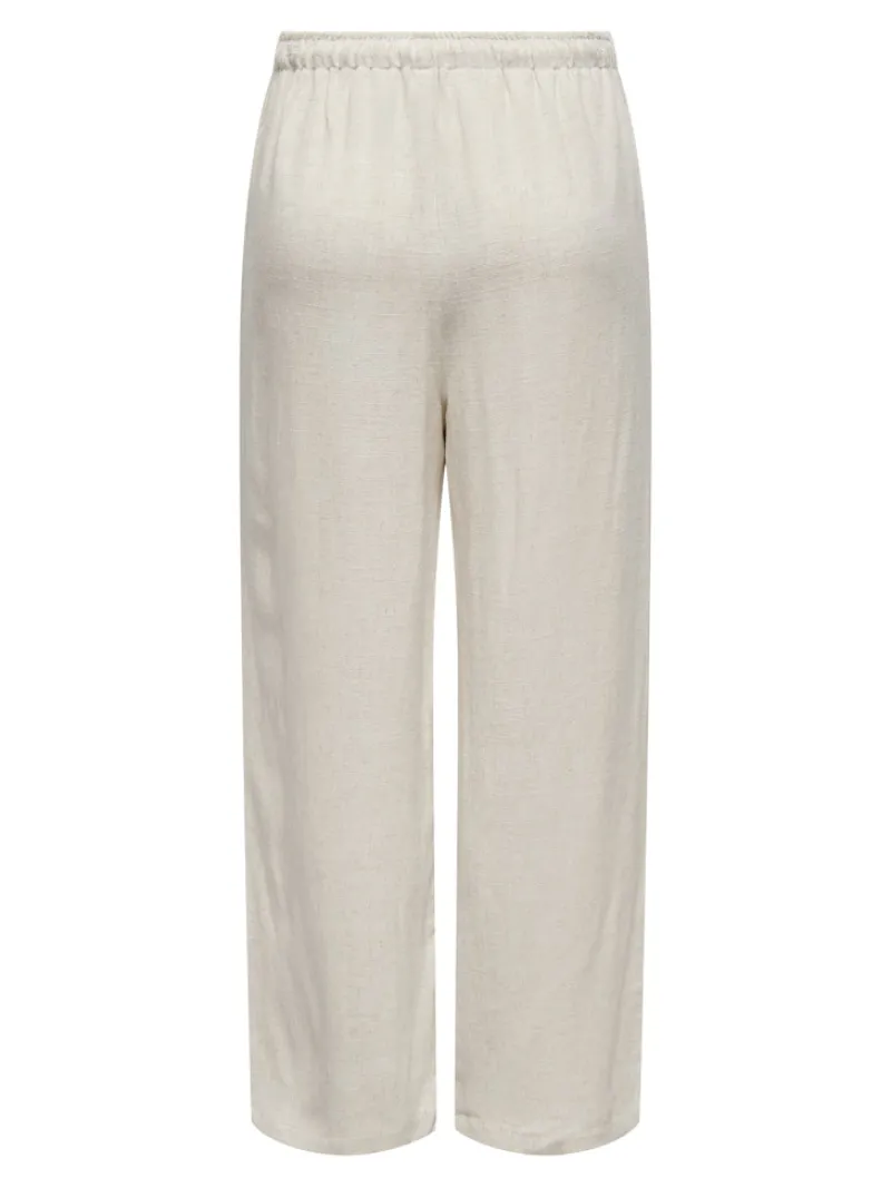 Only Hosen*ONLSIESTA MW PULL-UP LINEN BL PNT NOOS moonbeam