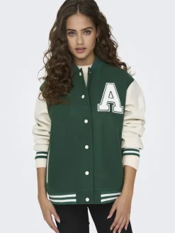 Only Jacken*ONLSILJA LIFE BOMBER JACKET CC OTW green jacket