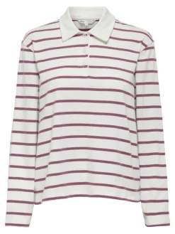 Only Shirts*ONLSIRA L/S POLO JRS burgundy