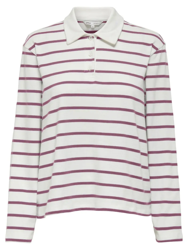 Only Shirts*ONLSIRA L/S POLO JRS burgundy