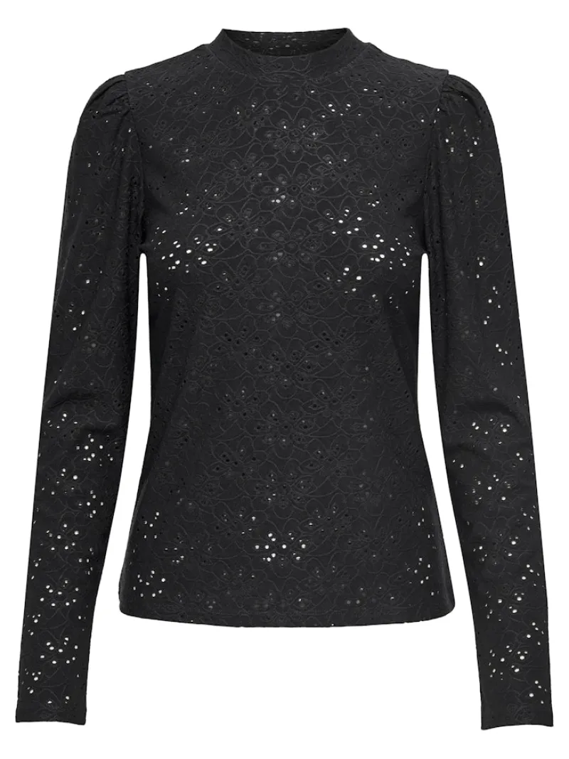 Only Shirts*ONLSMILLA LIFE L/S PUFF TOP JRS Black