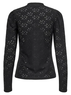 Only Shirts*ONLSMILLA LIFE L/S PUFF TOP JRS Black