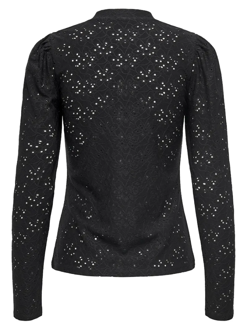 Only Shirts*ONLSMILLA LIFE L/S PUFF TOP JRS Black