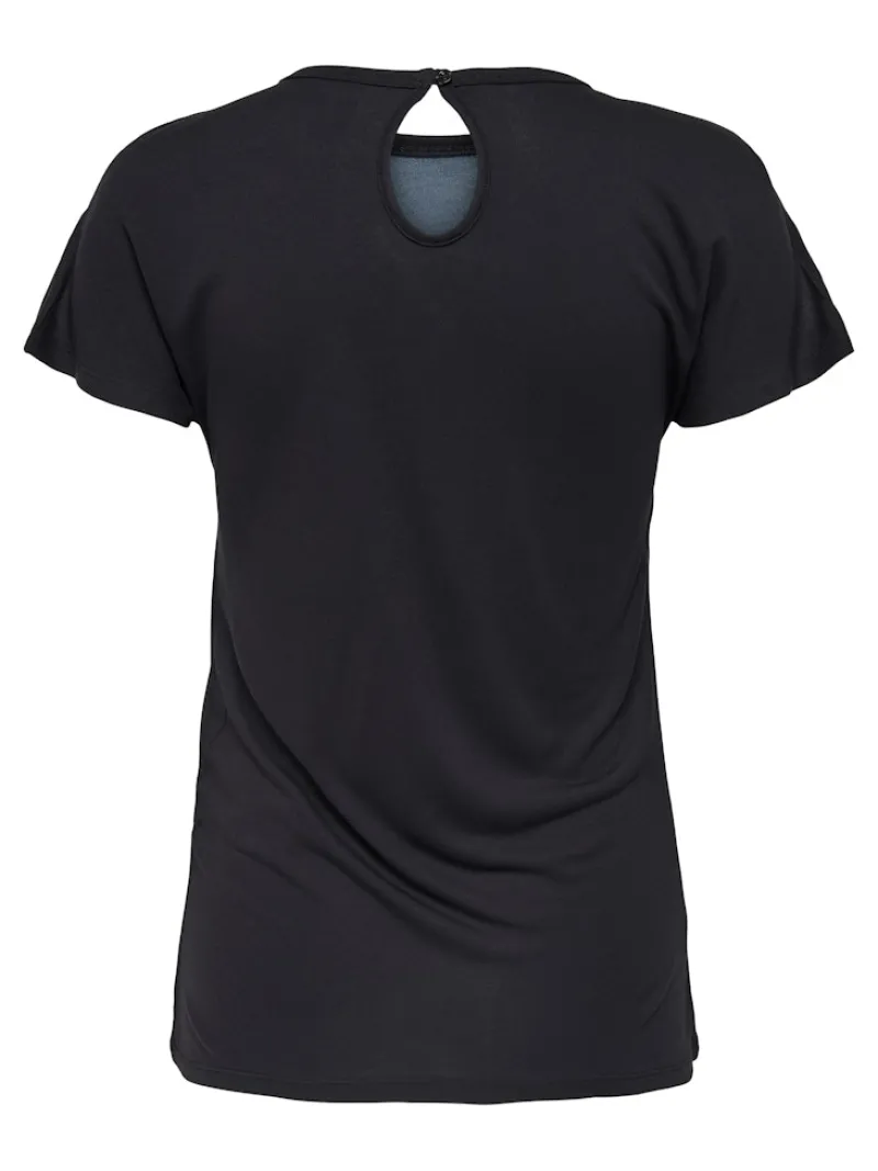 Only Shirts*ONLSONYA S/S FLOWER TOP BOX JRS Black