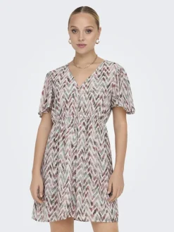 Only Kleider*ONLSTAR LIFE S/S SLOANE DRESS PTM Cloud Dancer