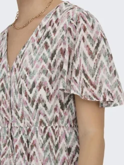 Only Kleider*ONLSTAR LIFE S/S SLOANE DRESS PTM Cloud Dancer