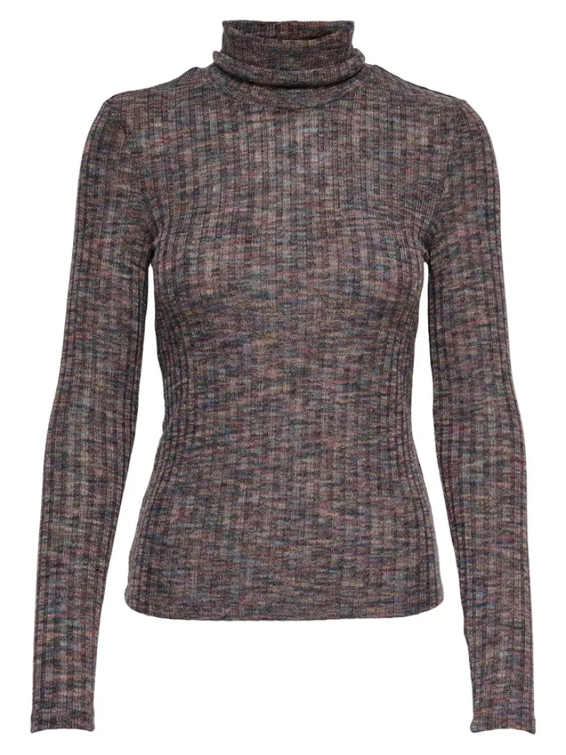 Only Shirts*ONLSTINNE L/S ROLLNECK TOP JRS India Ink-Space dye