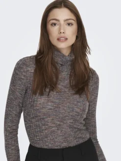 Only Shirts*ONLSTINNE L/S ROLLNECK TOP JRS India Ink-Space dye